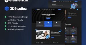 3dstudioz - 3D Design & Animation Studio Elementor Template Kit - Nulled Download - EmpireGPL