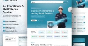 Acool – Air Conditioner & HVAC Repair Service Elementor Template Kit - Nulled Download - EmpireGPL