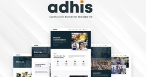 Adhis - Construction Elementor Template Kit - Nulled Download - EmpireGPL