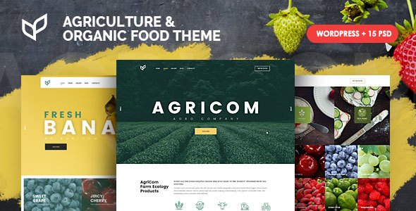 Agricom - Organic Food & Agriculture WordPress Theme - Nulled Download - EmpireGPL