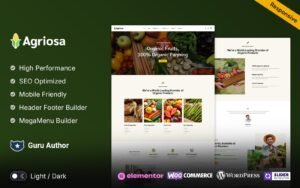 Agriosa - Vegetables, Fruits, and Grocery WooCommerce Elementor Theme WooCommerce Theme - Nulled Download - EmpireGPL