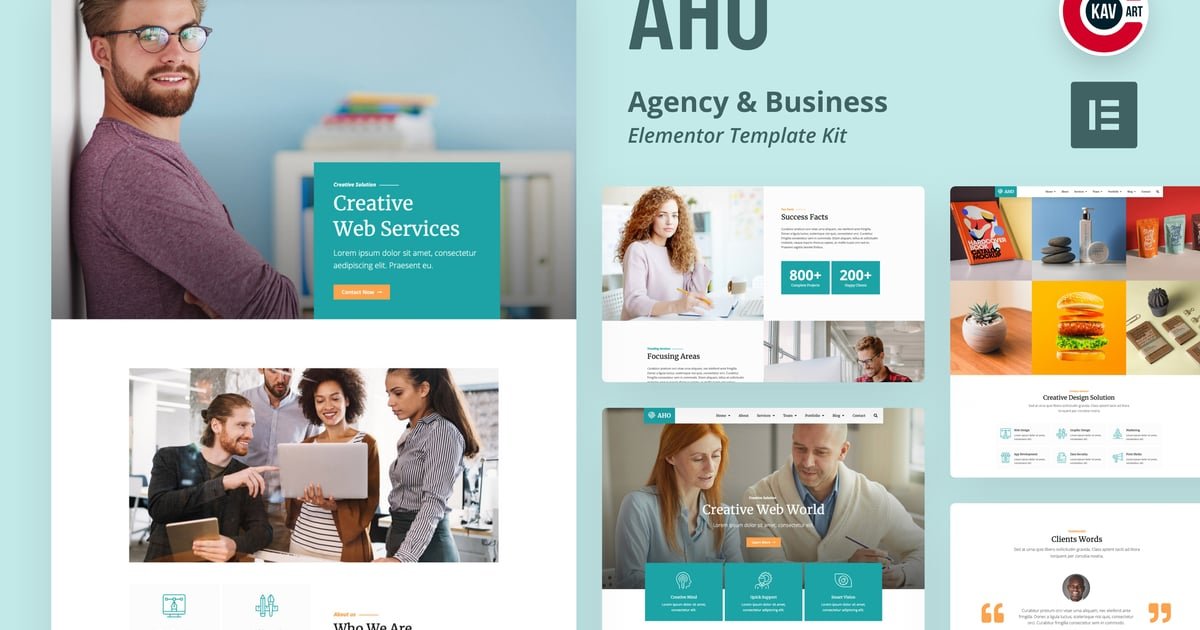 Aho - Agency & Business Elementor Template Kit - Nulled Download - EmpireGPL