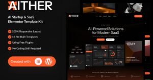 Aither - AI Startup & SaaS Elementor Template Kit - Nulled Download - EmpireGPL