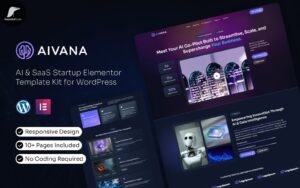 Aivana – AI & SaaS Startup Elementor Template Kit for WordPress Elementor Kit - Nulled Download - EmpireGPL