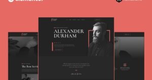 Alexander Durham - Portfolio Photography Elementor Pro Full Site Template Kit - Nulled Download - EmpireGPL