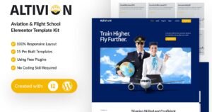 Altivion - Aviation & Flight School Elementor Template Kit - Nulled Download - EmpireGPL
