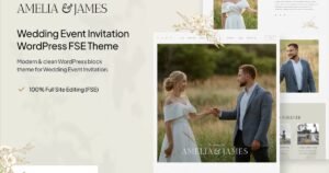 Amelia & James – Wedding Invitation WP Theme - Nulled Download - EmpireGPL