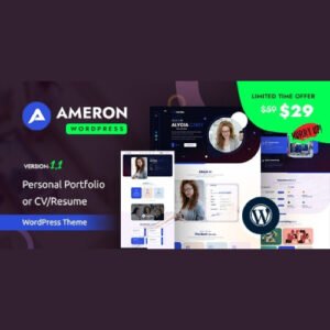 Ameron - Personal Portfolio or CV/Resume WordPress Theme - Nulled Download - EmpireGPL