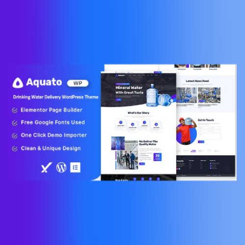 Aquato - Drinking Water Delivery WordPress Theme - Nulled Download - EmpireGPL