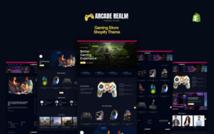 Arcade Realm – Futuristic Gaming Store, Accessories & eSports Gear Shopify Theme - Nulled Download - EmpireGPL