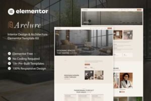 Arclure - Interior Design & Architecture Elementor Template Kit - Nulled Download - EmpireGPL