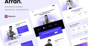 Arran - Personal Portfolio Elementor Template Kit - Nulled Download - EmpireGPL