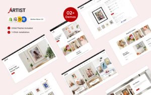 Artist - Art Gallery, Painting Multipurpose eCommerce Responsive Shopify Theme - Nulled Download - EmpireGPL