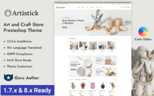 Artistic - Handmade Art and Craft Store Prestashop Theme PrestaShop Theme - Nulled Download - EmpireGPL