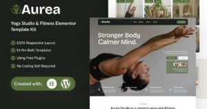 Aurea - Yoga Studio & Fitness Designer Elementor Template Kit - Nulled Download - EmpireGPL