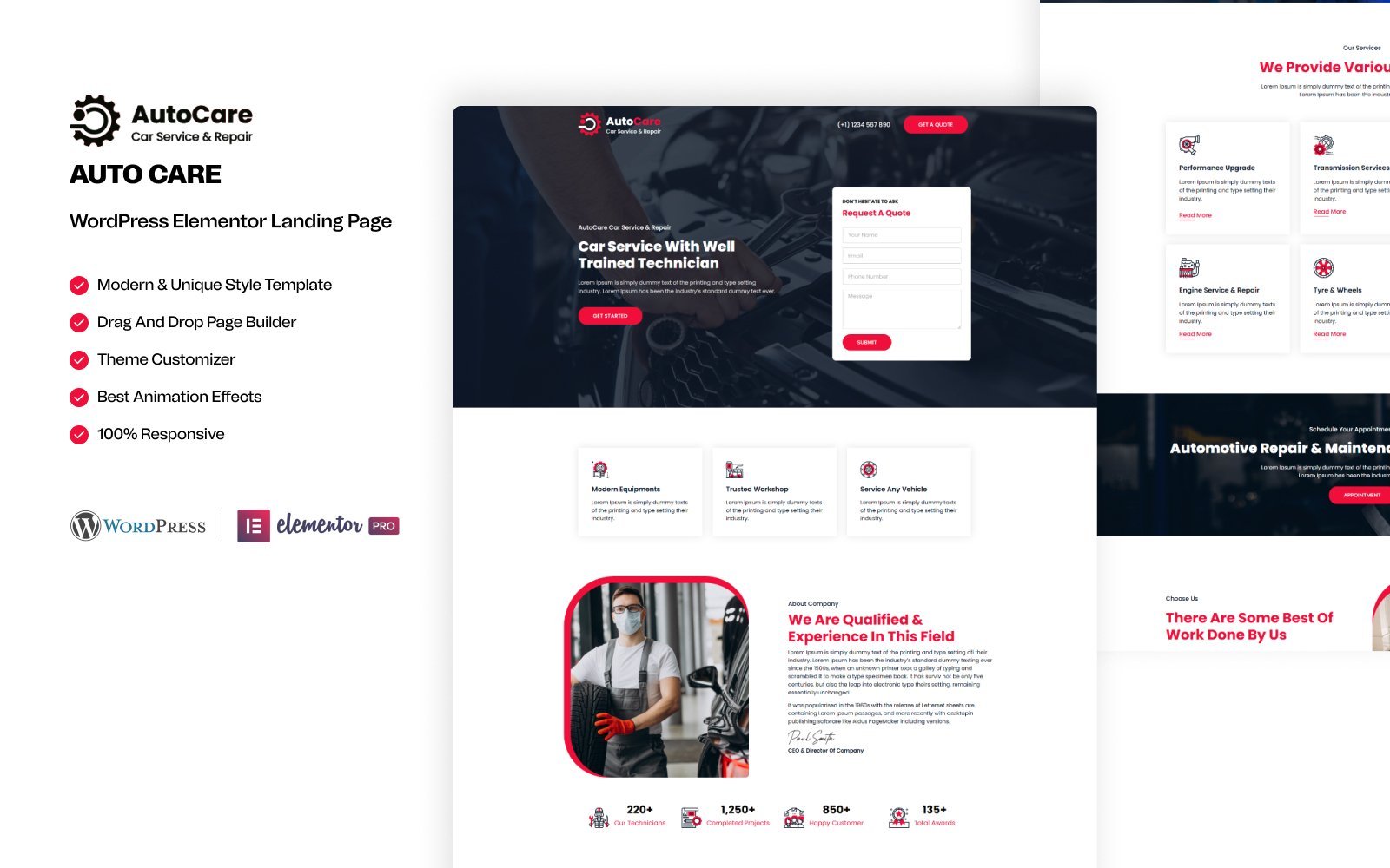 AutoCare – WordPress Car Repair Elementor Landing Page Elementor Kit - Nulled Download - EmpireGPL