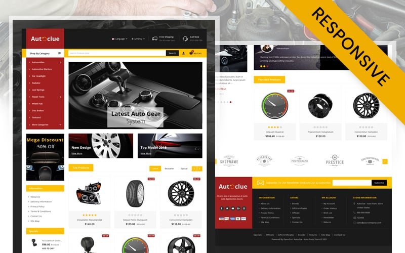 Autoclue – Spare Parts Store OpenCart Responsive Template OpenCart Template – Nulled Download – EmpireGPL