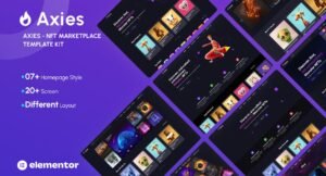 Axies – NFT Portfolio Elementor Template Kit - Nulled Download - EmpireGPL