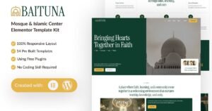 Baituna - Mosque & Islamic Center Elementor Template Kit - Nulled Download - EmpireGPL