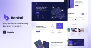 Bankai - Card Payment & Online Banking Elementor Template Kit - Nulled Download - EmpireGPL