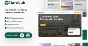 Barakah - Hajj & Umrah Tour Agency Elementor Template Kit - Nulled Download - EmpireGPL