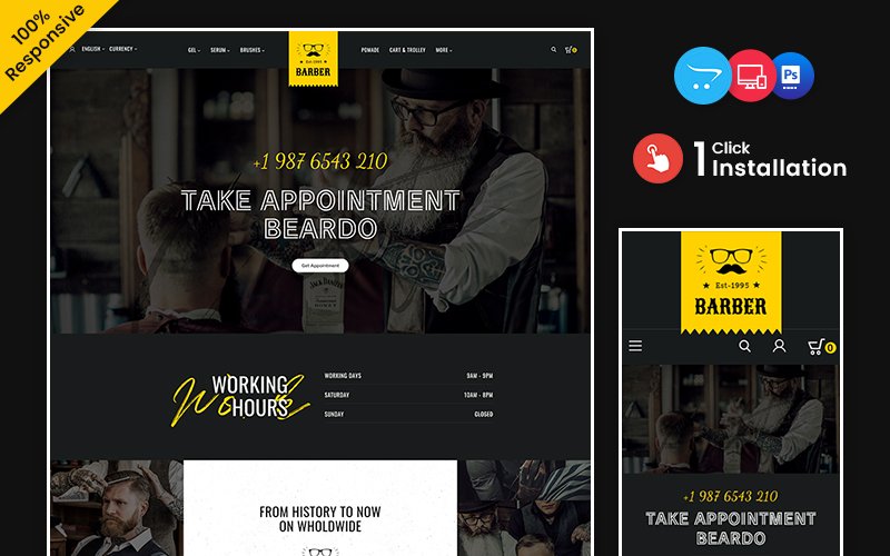Barber – Hair Salon Multipurpose Responsive OpenCart Store OpenCart Template – Nulled Download – EmpireGPL