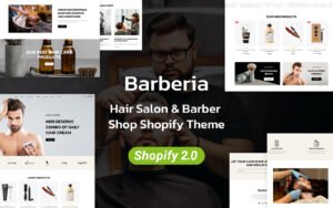 Barberia - Hair Salon & Barbershop Shopify 2.0 Responsive Theme Shopify Theme - Nulled Download - EmpireGPL