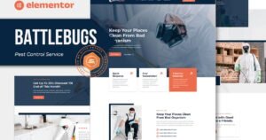 BattleBugs - Pest Control Service Elementor Template Kit - Nulled Download - EmpireGPL