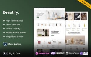 Beautify – Beauty and Cosmetic Elementor WooCommerce Store WooCommerce Theme - Nulled Download - EmpireGPL