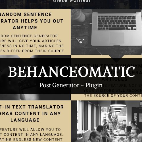 Behanceomatic Post Generator - Plugin for WordPress - Nulled Download - EmpireGPL