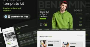 Benjamin – Freelancer Personal Website Template Kit - Nulled Download - EmpireGPL