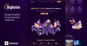 Bigbytes – Big Data & Analytics Company Elementor Template Kit - Nulled Download - EmpireGPL