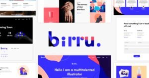Birru - Simple Portfolio Elementor Template Kit - Nulled Download - EmpireGPL