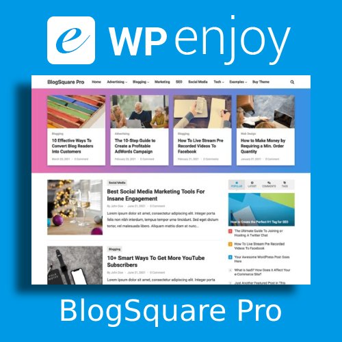 BlogSquare Pro - Nulled Download - EmpireGPL