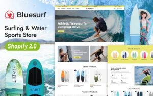 Bluesurf - Surfing Board & Water Sports Store Shopify 2.0 Responsive Theme Shopify Theme - Nulled Download - EmpireGPL