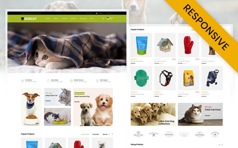 Bobcat – Pets & Animals Store OpenCart Responsive Template OpenCart Template – Nulled Download – EmpireGPL