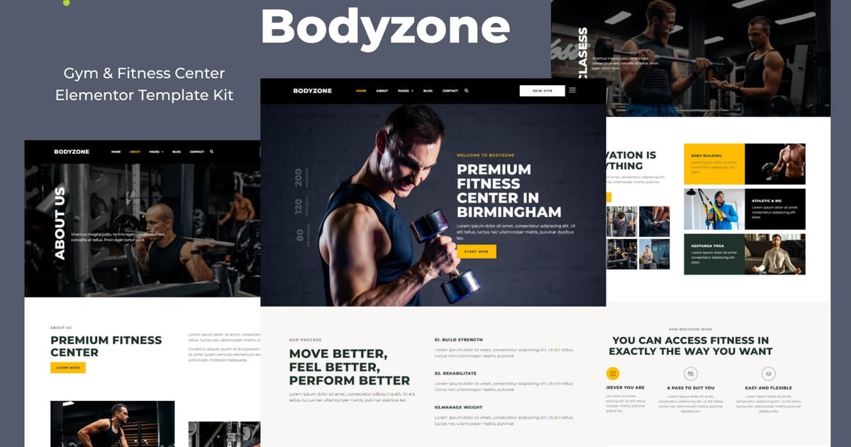 Bodyzone – Gym and Fitness Center Elementor Template Kit – Nulled Download – EmpireGPL