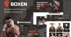Boxen - Boxing School & Martial Arts Elementor Template Kit - Nulled Download - EmpireGPL