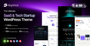 BrightHub - SaaS & Tech Startup WordPress Theme - Nulled Download - EmpireGPL