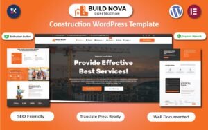 Build Nova - Construction, Paving, Plumbing, and Roofing WordPress Elementor Template WordPress Theme - Nulled Download - EmpireGPL