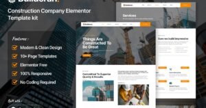Builderan - Construction Company Elementor Template kit - Nulled Download - EmpireGPL