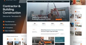 Buildmax - Contractor & Building Construction Elementor Template Kit - Nulled Download - EmpireGPL