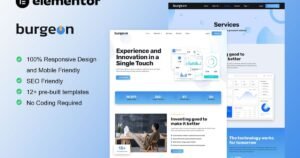 Burgeon - Tech Startup Business Elementor Template Kit - Nulled Download - EmpireGPL