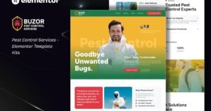 Buzor - Pest Control Services Elementor Template Kit - Nulled Download - EmpireGPL