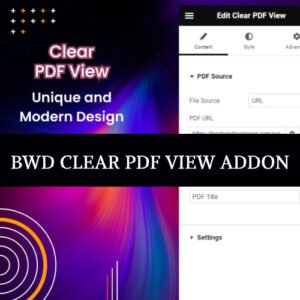 BWD Clear PDF View Addon For Elementor - Nulled Download - EmpireGPL