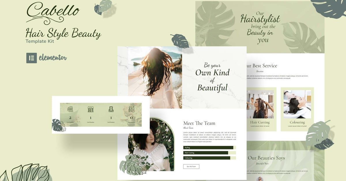 Cabello - Professional Stylist Elementor Template Kit - Nulled Download - EmpireGPL