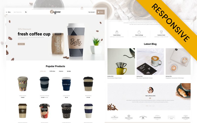 Caffeine – Coffee Store OpenCart Responsive Template OpenCart Template – Nulled Download – EmpireGPL