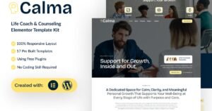 Calma - Life Coach & Counseling Elementor Template Kit - Nulled Download - EmpireGPL