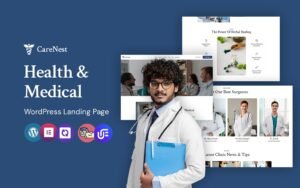 Carenest - Health and Medical WordPress CMS Landing Page WordPress Theme - Nulled Download - EmpireGPL