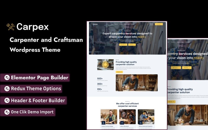 Carpex - Carpenter and Craftsman WordPress Theme - Nulled Download - EmpireGPL